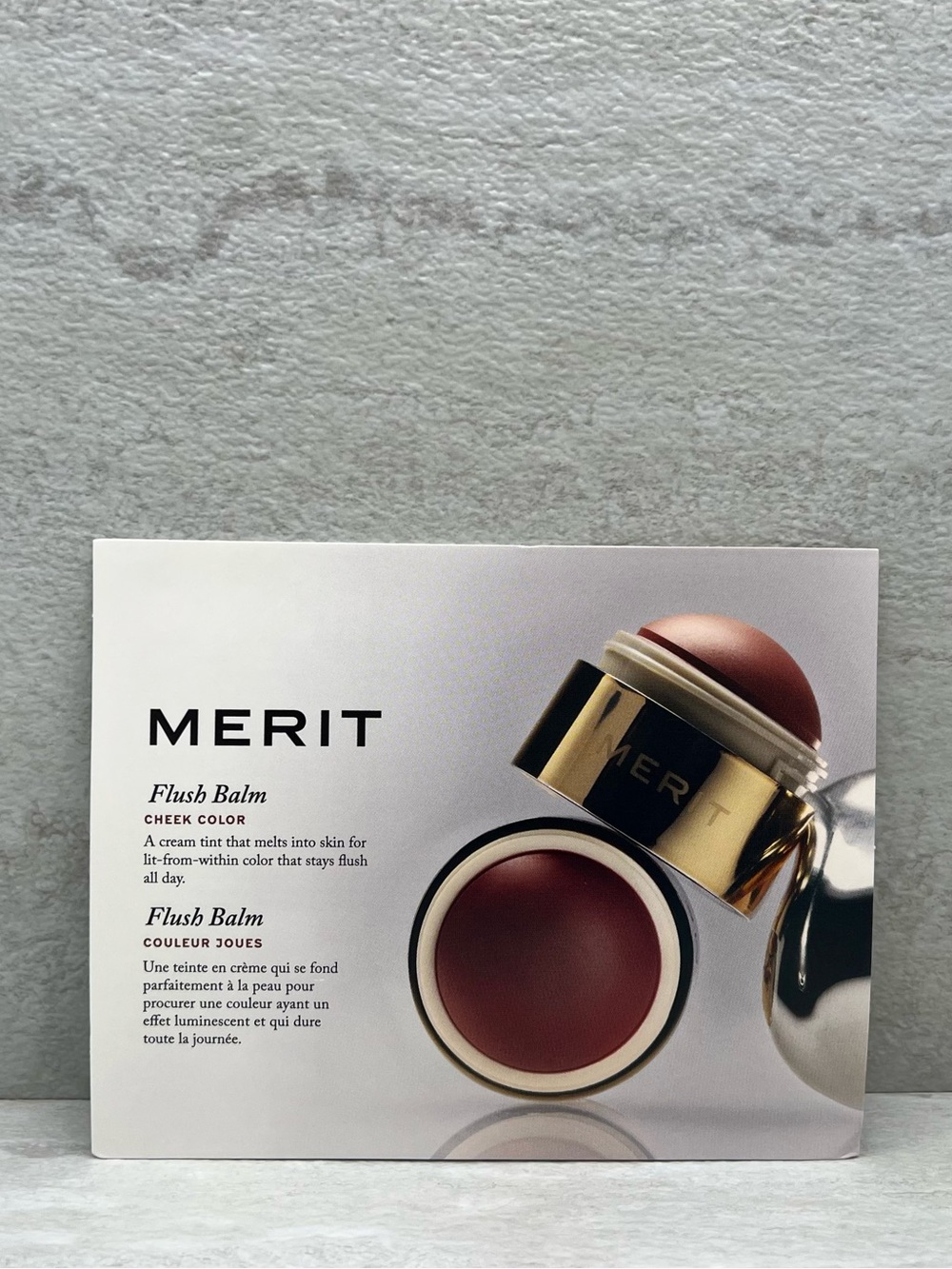 🫧 $2 Merit Flush Balm Cheek Color Sample Card